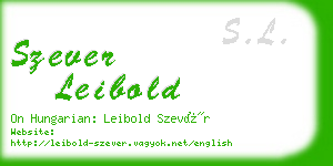 szever leibold business card
